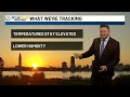 Warm dry morning gives way to very hot afternoon