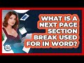 What Is A Next Page Section Break Used For In Word? - Docs and Sheets Pro