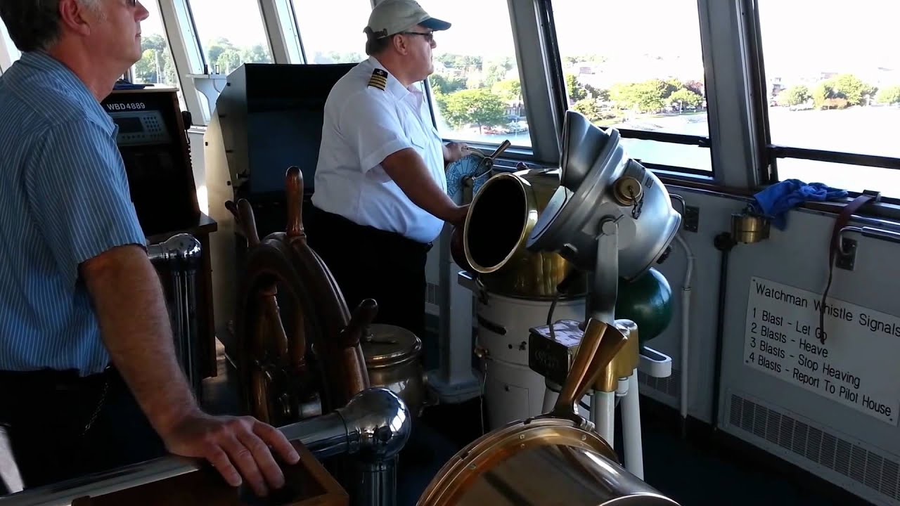 Captain Hobbs Bringing S.S. Badger Into Ludington, MI Harbor, August 20 ...