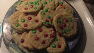 #12DaysofChristmasCookies - Day 3 - M&M Minis Sugar Cookies