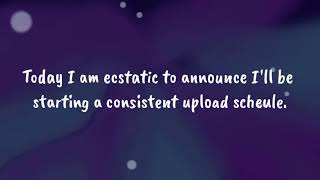 Upload schedule! @evelynrowenadawn