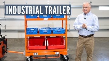 Versatile Industrial Trailer for Tugger Trains or Pushing by Hand | Material Handling Minute