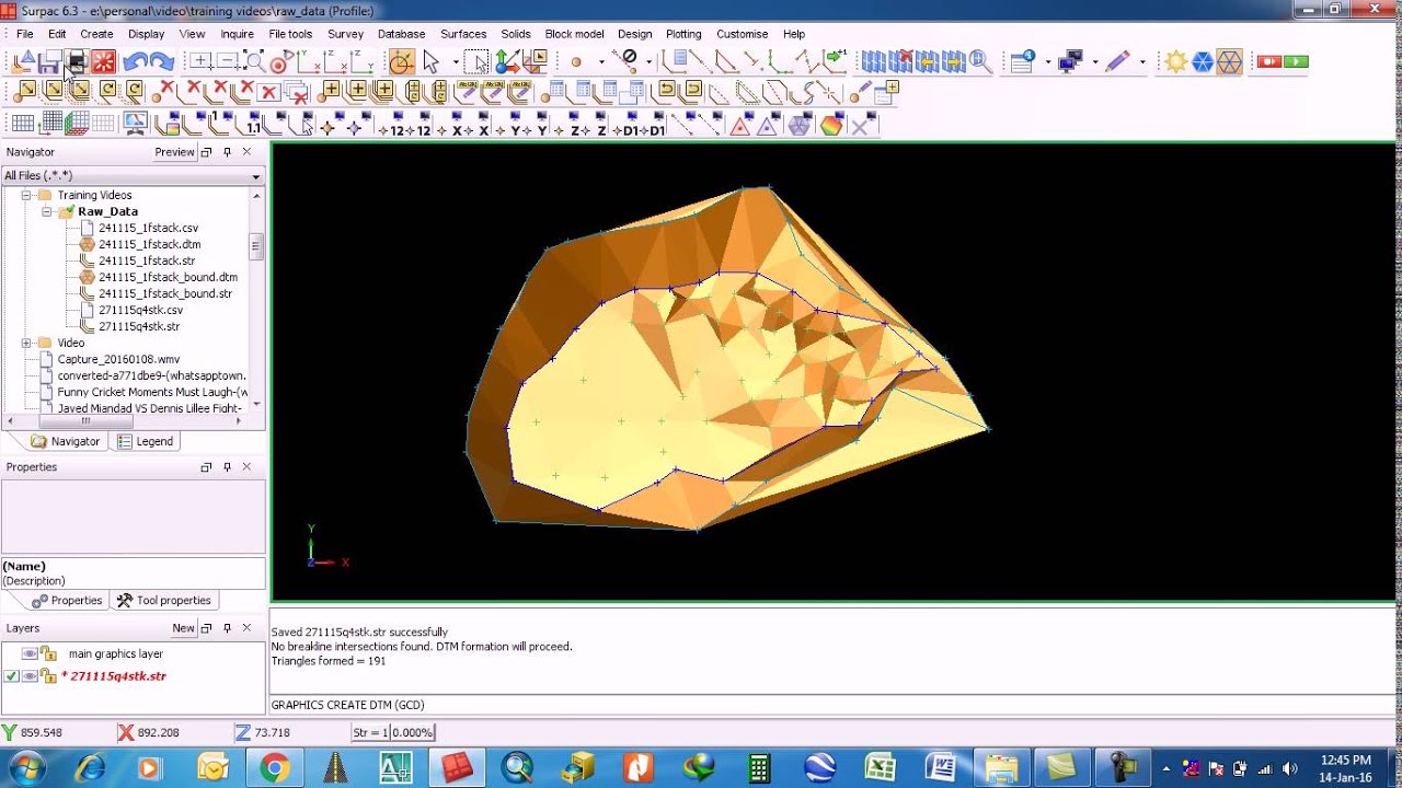 surpac overburden