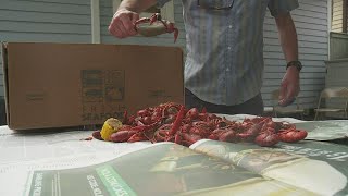 A local company brings boiled crawfish on Good Friday