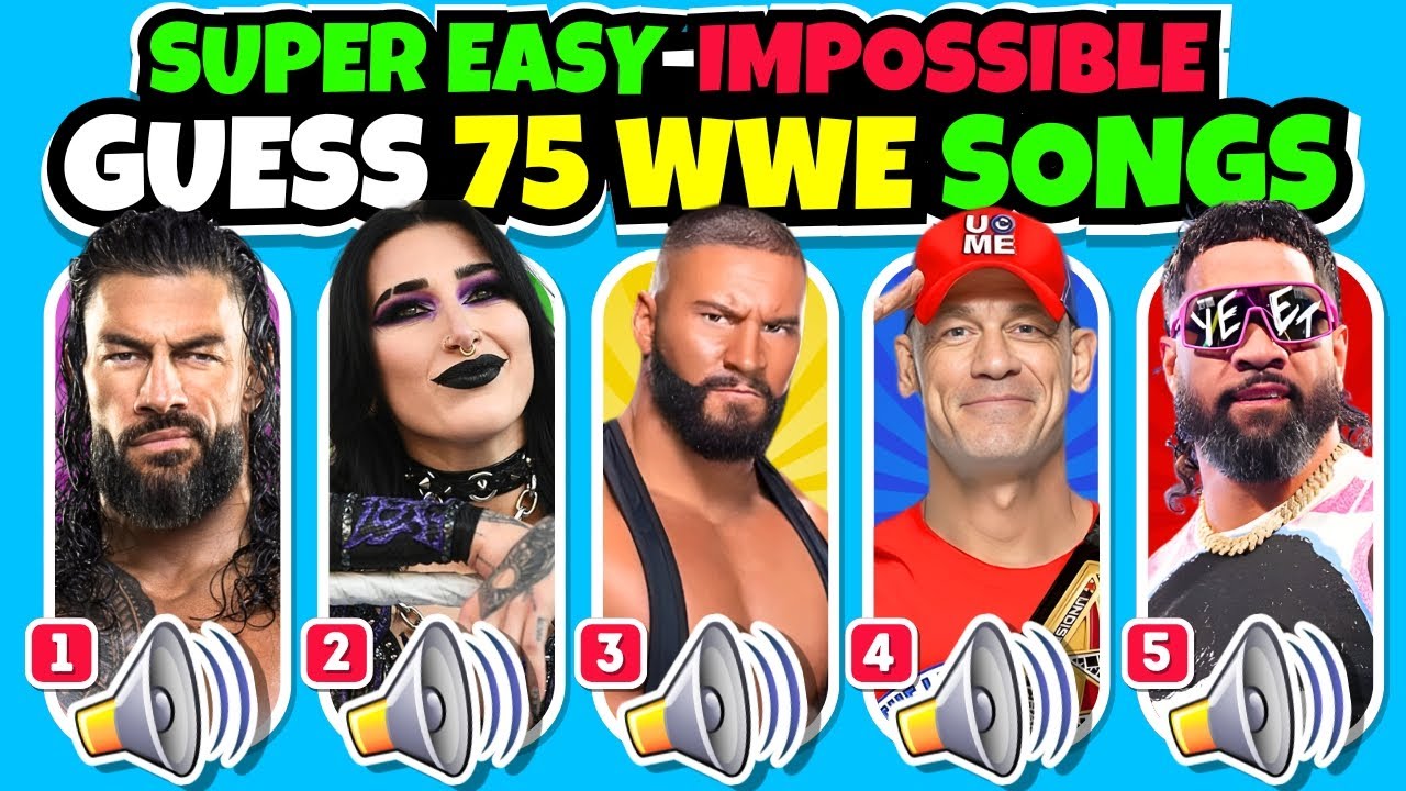Сможете ли вы БЫСТРО угадать 75 суперзвезд WWE по их культовым песням?