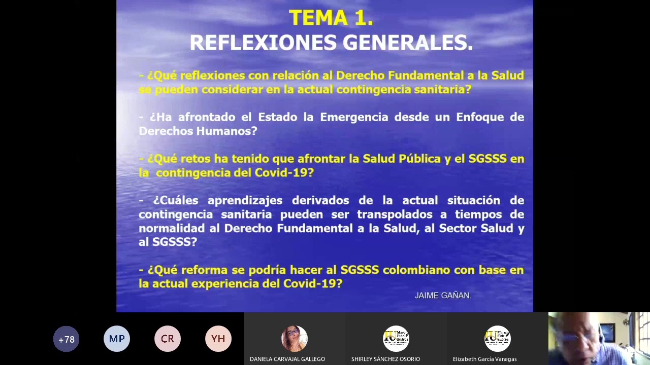 Webinar: Del Derecho Fundamental en los tiempos del Covid en Colombia ...