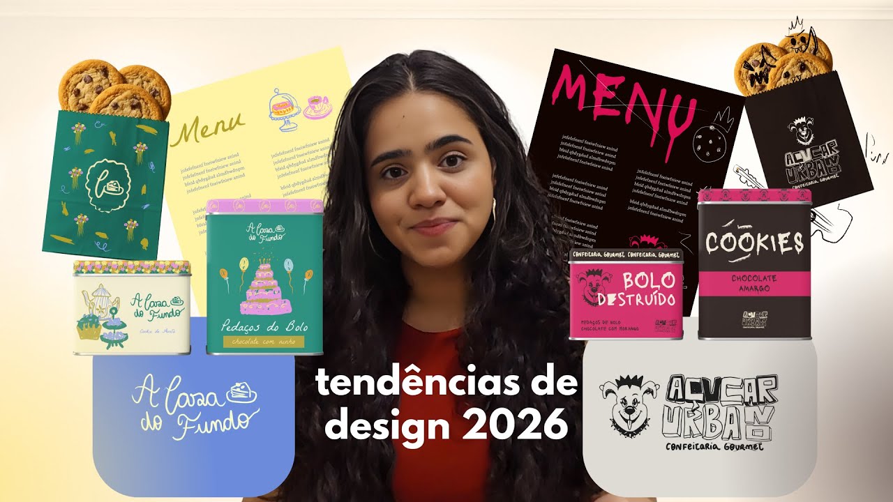 Tendências de design 2026: criando 2 identidades visuais para uma confeitaria(figma, logo, branding)