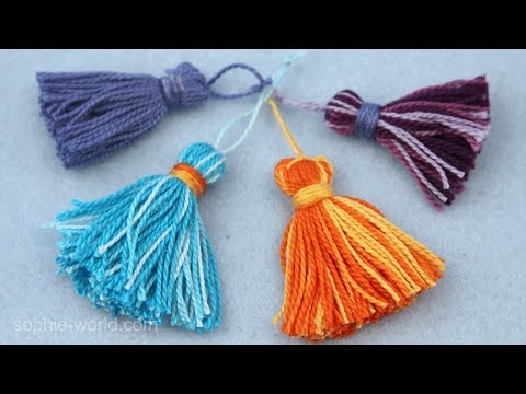 Hoe maak je een Tassel van Craft Thread | De wereld van Sofie