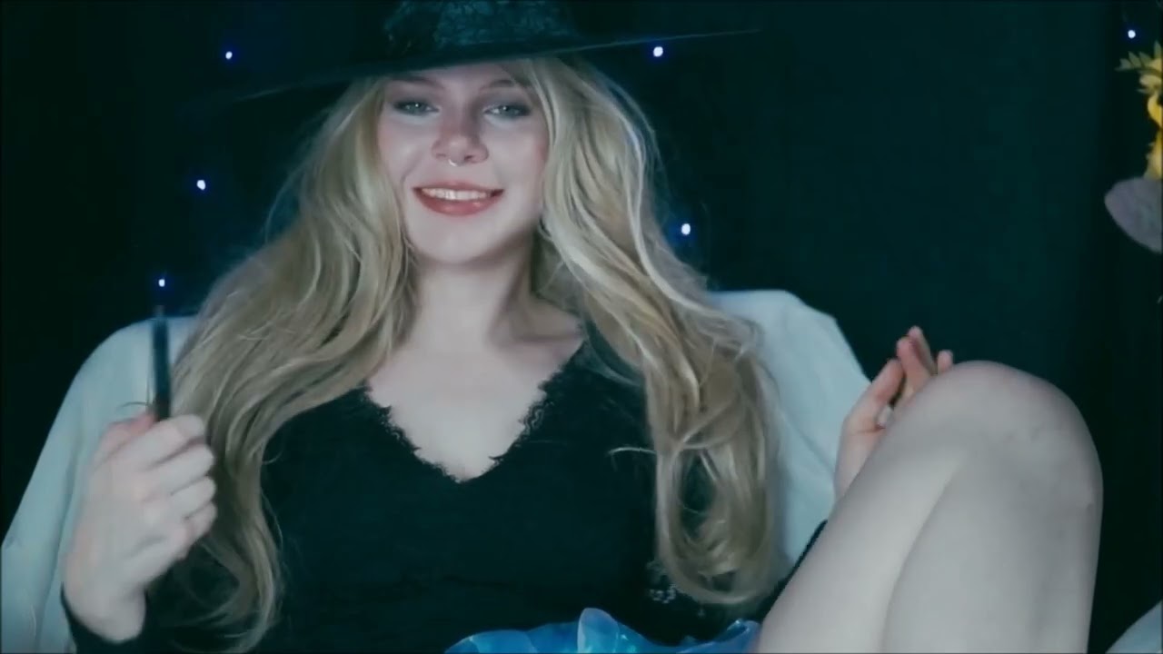 Witch girl is sneezing from pepper