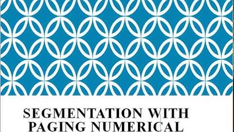 22.18 Numerical of Segmentation with Paging in Hindi Version