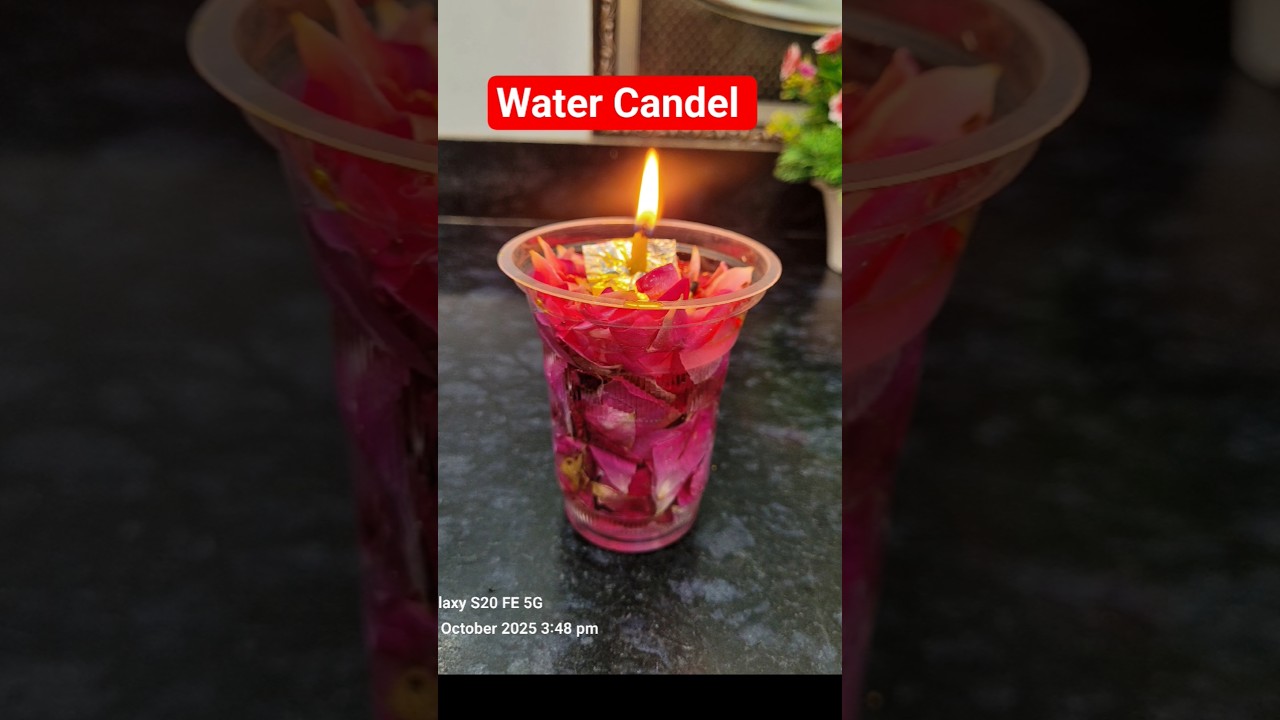 Beautiful water candle 