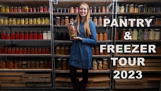 Homestead Pantry Tour & Freezer Tour | A Years Supply of Food