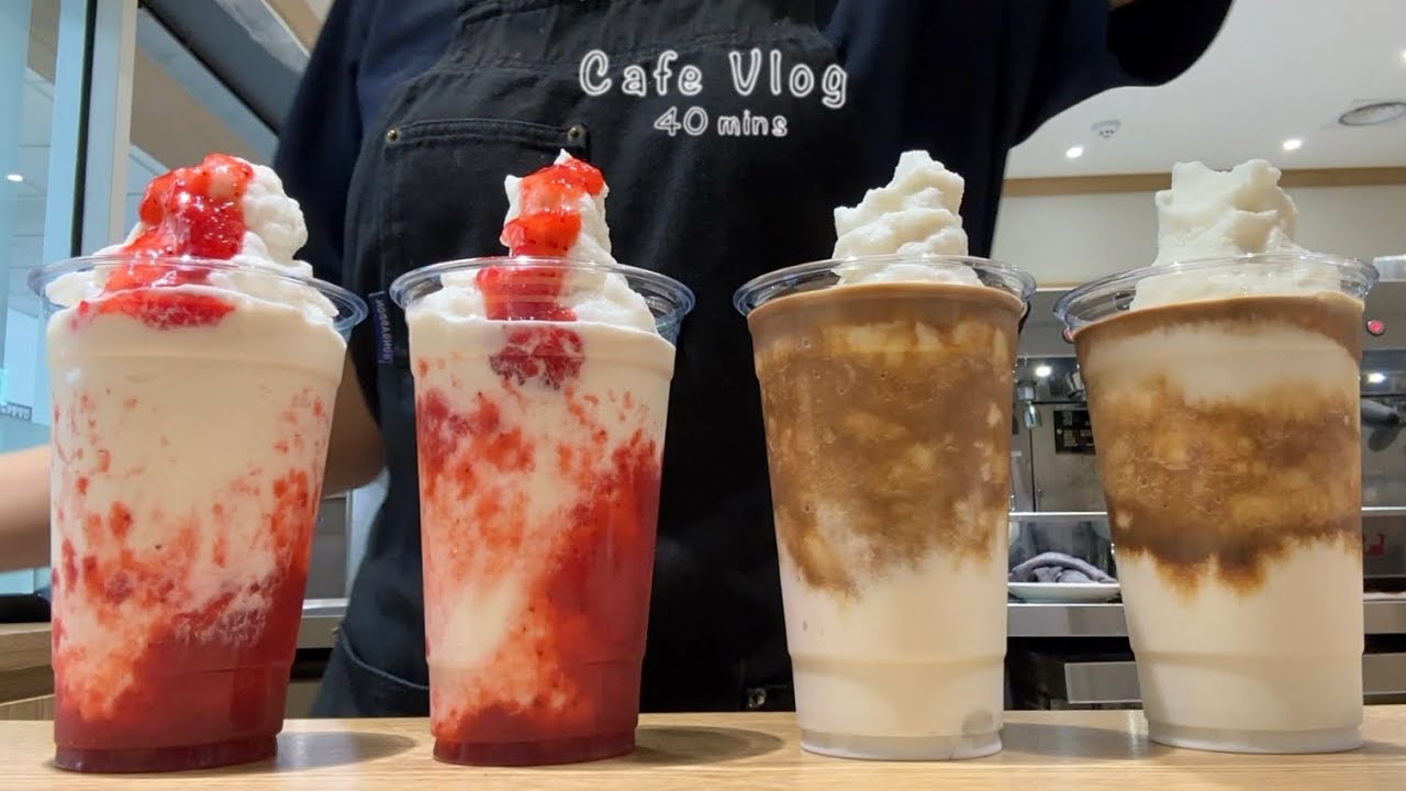 [4K] Cafe Vlog 40mins | 🍃🧘🏻‍♀️카페브이로그 40분 몰아보기 🛌💤