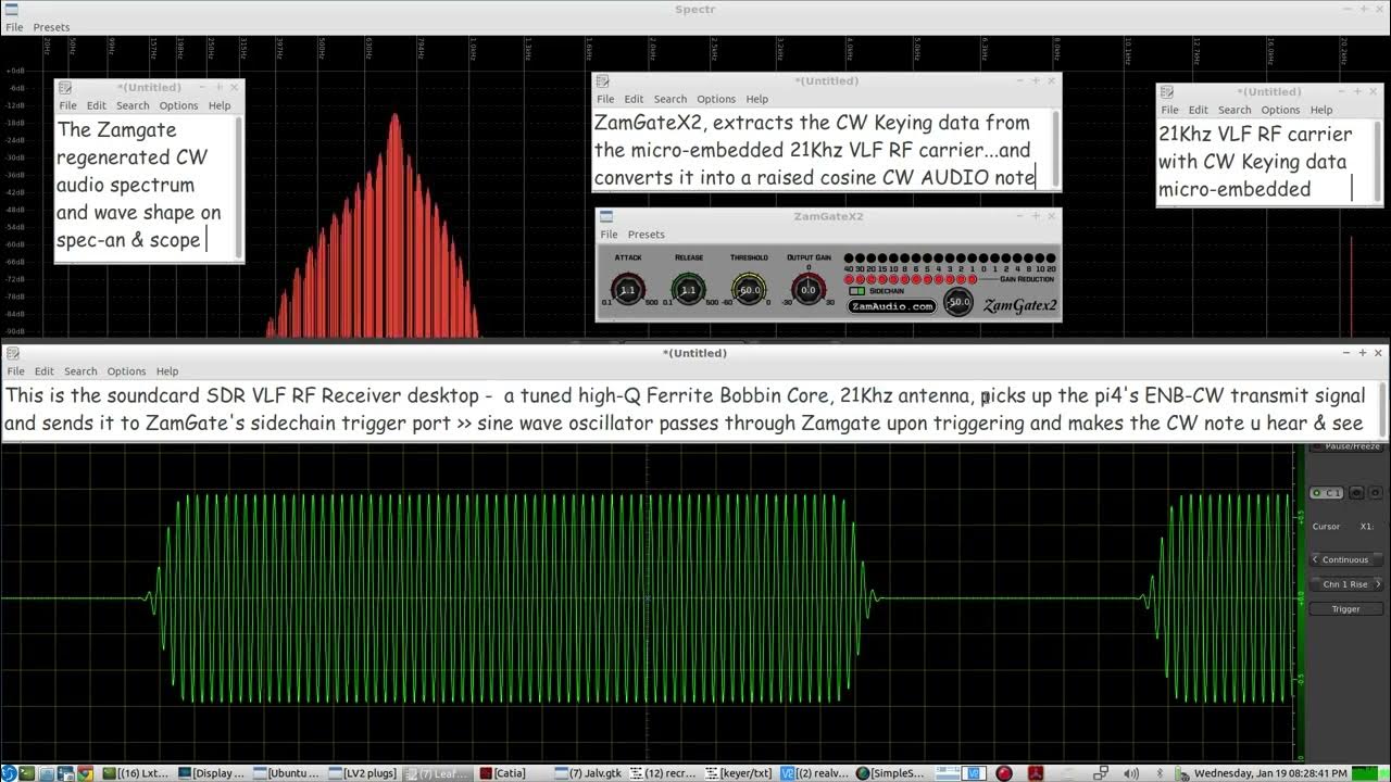 Raspberry PI 4 21Khz Ultrasonic ENBCW EMF Transmitter & laptop