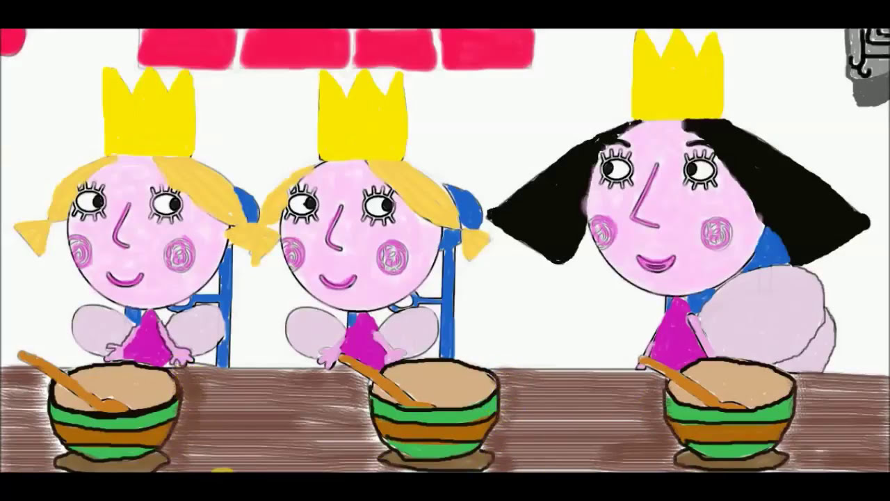 Holly,Poppy and Daisy Figure Painting When They Are Eating