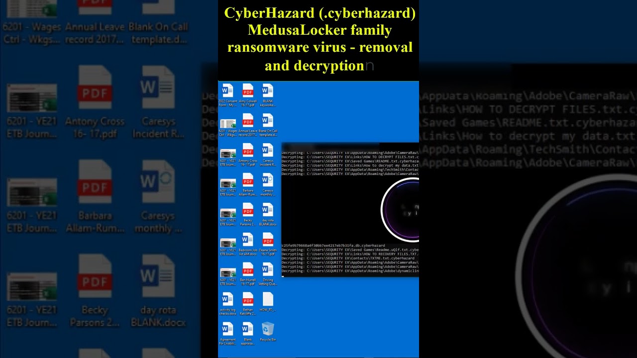 CyberHazard (.cyberhazard) MedusaLocker family ransomware virus 