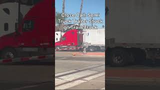 Amtrak Train Nearly Hits Semi Truck Trailer #traincrashes #trainaccident #amtrak