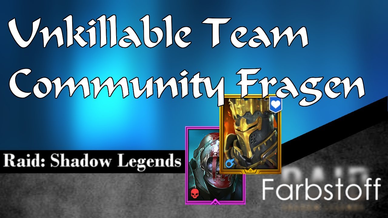 Raid Shadow Legends Unkillable Team Roshcard Schadel Setup Community Fragen 62m Key Youtube