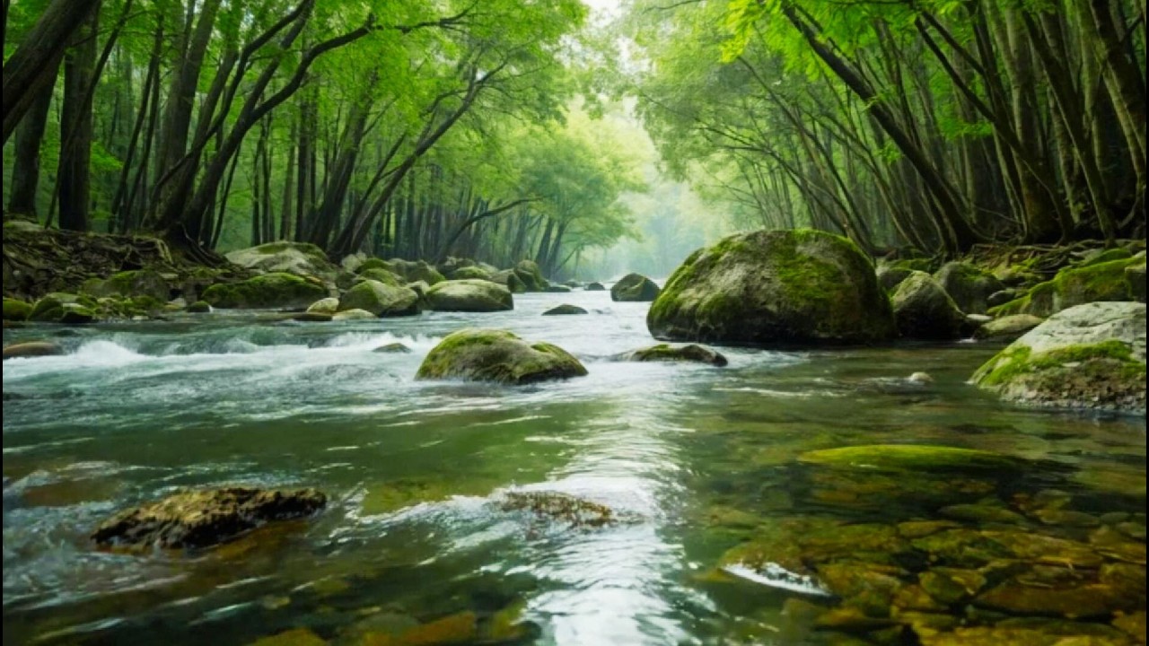 River White Noise 🌊 Forest Stream for Insomnia and Anxiety Relief
