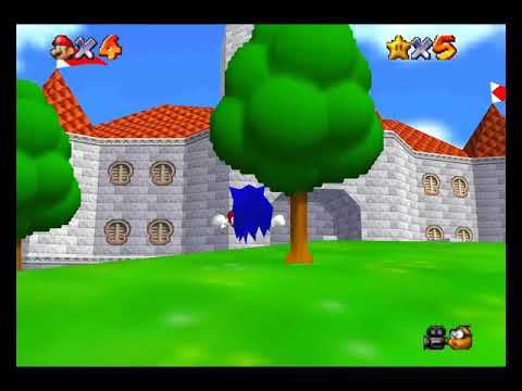 Sonic In Sm64 Rom Hack Youtube - sm64 grass roblox
