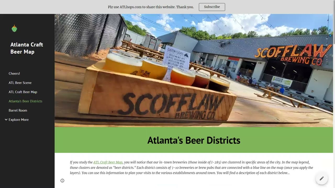 ATL Craft Beer Map Website