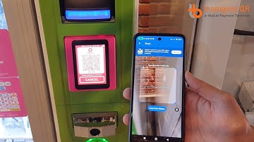 Cashless payment vending machine with transpire QR DuitNow QR Payment Terminal