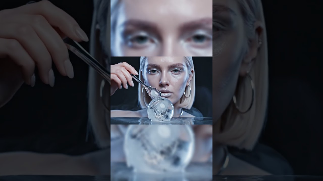 SCRAPING GLASS ICE CREAM ❄️🍨 