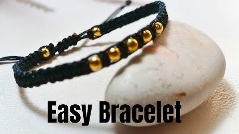 How to Make Macrame Bracelet Square knot with Seed Beads | Macrame Bracelet Tutorial for Beginners