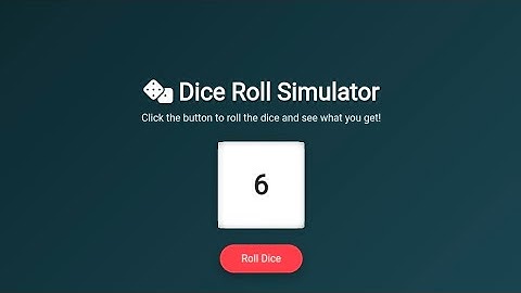 Dice Roll Simulator Project | HTML, CSS & JavaScript Tutorial