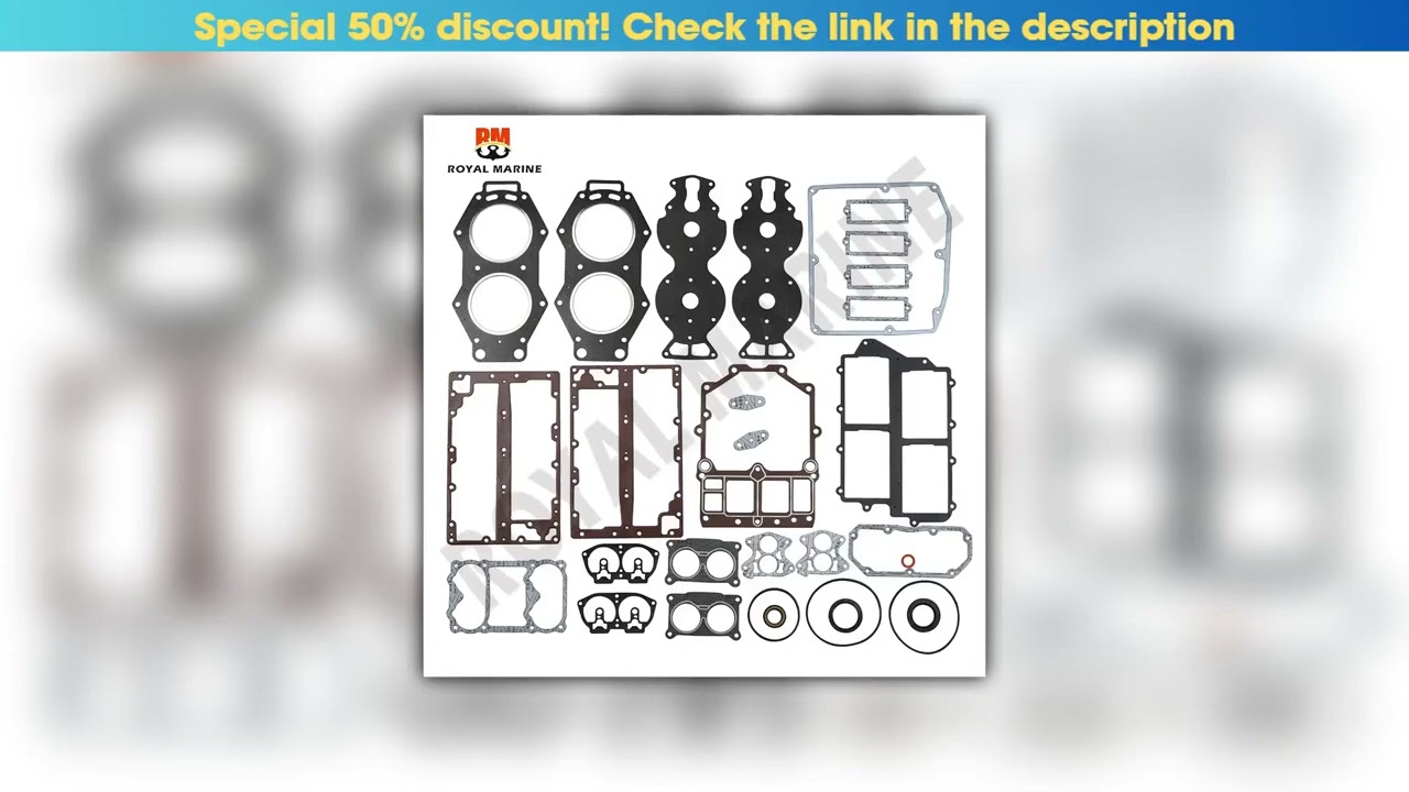 Get 6E5-W0001 Power Head Gasket Kit For Yamaha 2T Outboard Motor V4 15-130HP 6E5-W0001-01 6E5-W0001