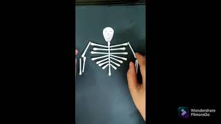 How to make Skeleton with ear buds#Science activity
