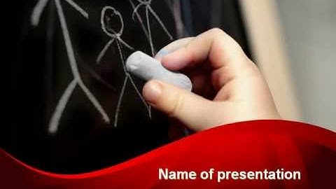 Blackboard Drawing PowerPoint Template by PoweredTemplate.com