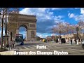 Paris city walks   Avenue des Champs-Élysées   Paris,France 4K