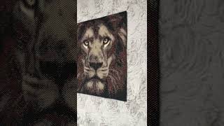 LION PORTRAIT-BeadingTreasures.com Pattern- Woven by Nedal Douaihy #beading #peyotestitch #art