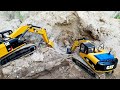 MOBIL TRUK MUAT PASIR LEWAT LUMPUR - SIMULASI EXCAVATOR LOADER RC