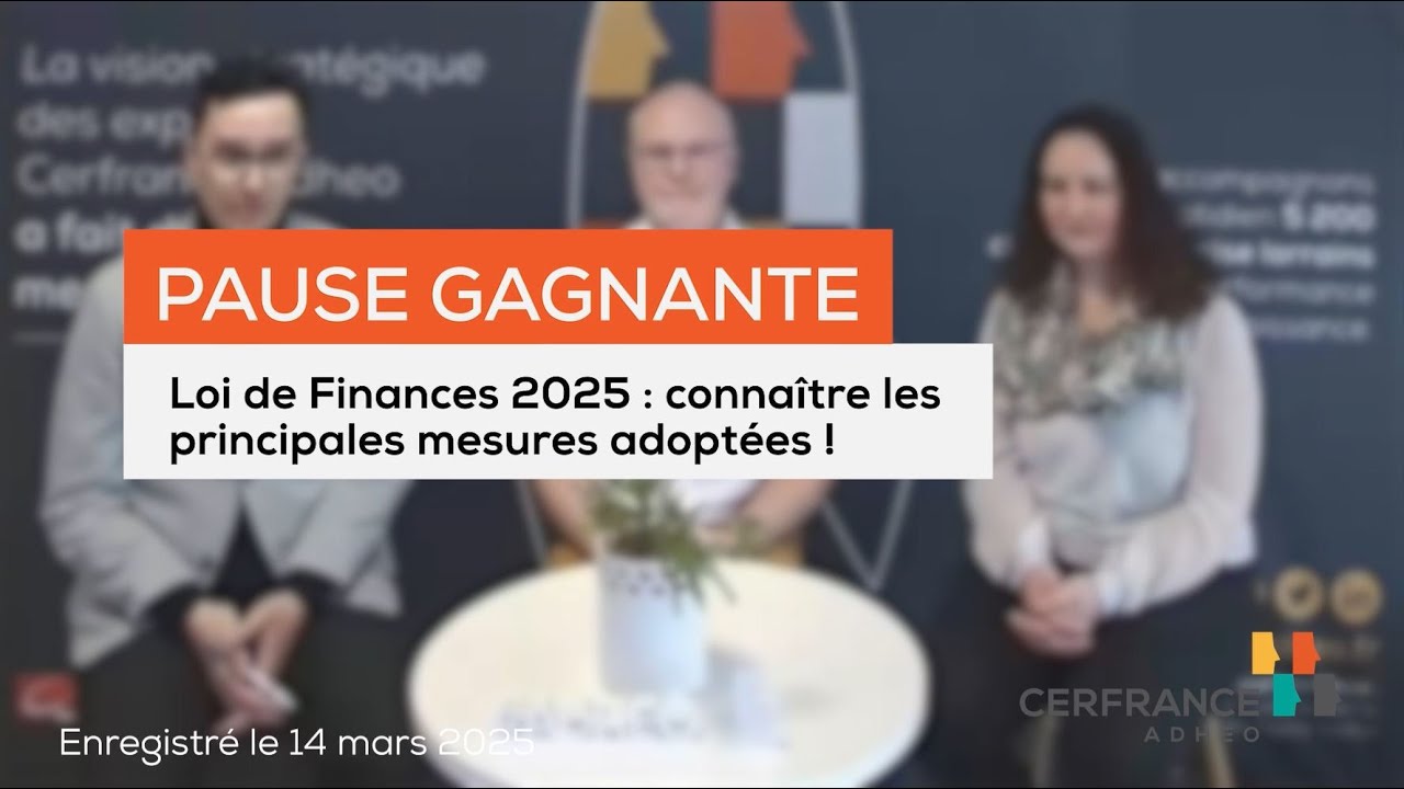 Loi de finances 2025 : connaître les principales mesures adoptées ...