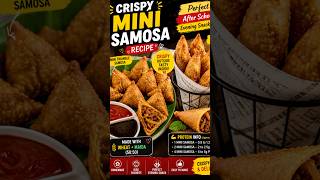 Crispy Mini Samosa Recipe | Perfect After School Evening Snack for Kids 😍 #Shorts