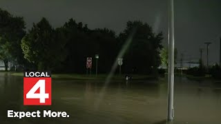 Video: Storms cause flooding Thursday morning in Metro Detroit