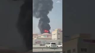 Massive explosion at port of Fujarah, UAE after Iranian drone strike.