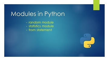 Modules in Python | Random and statistics module | term-2 | Class -11th CBSE Computer Science
