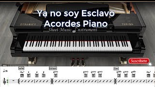 Video thumbnail of "YA NO SOY ESCLAVO PIANO - Ya no soy esclavo del Temor Acordes - Julio Melgar- Guitarra - Chord"