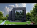Чёрный дом в стиле минимализм / Современный дом с плоской крышей / Flat roof house
