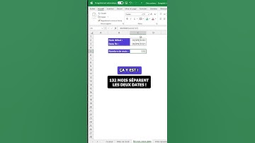 Calculer le nombre de mois entre 2 dates Excel