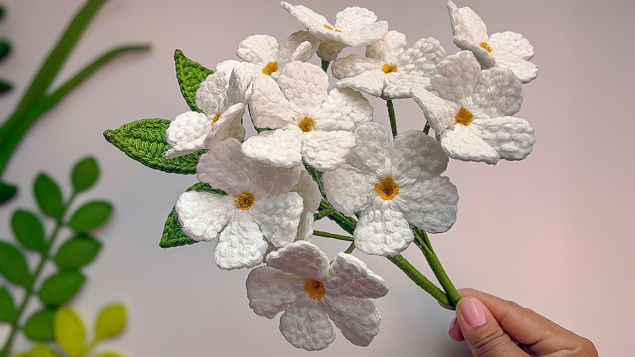 Florecitas Blancas a Crochet Paso a Paso 🌼  | Para Ramo de Flores | Fácil y Rápido 🧶💛