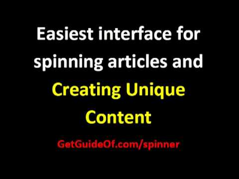 The Best Spinner | Creating Unique Content