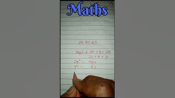 How to find the square from 20 to 29 | #shorts #maths #mathstricks