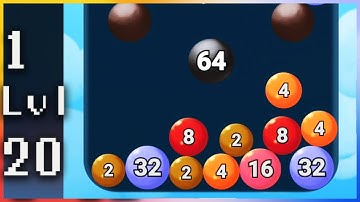 2048 pop ball - Gameplay Walkthrough - Levels 1-20