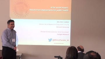 Milind Tambe Keynote1: AI for Social Impact: Results from Deployments for Public Health