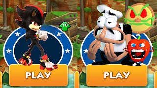 Sonic Dash - Shadow The Hedgehog vs Pizza Tower meme Subway Run Gameplay screenshot 5
