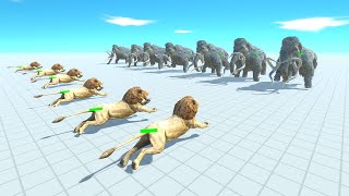 Lion vs Woolly Mammoth | Animal Revolt Battle Simulator | Ice Age Showdown!